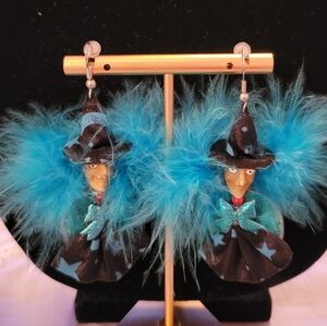 Fun Halloween Witch Earrings